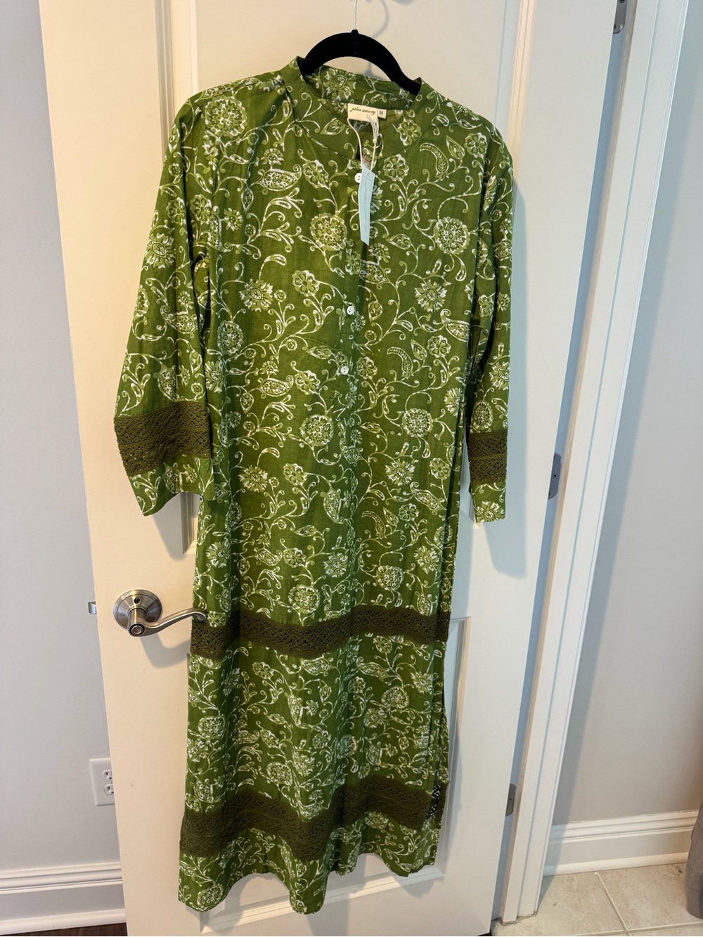 NWT! Julia Amory Majorelle Maxi Olive Green Dress | Size M